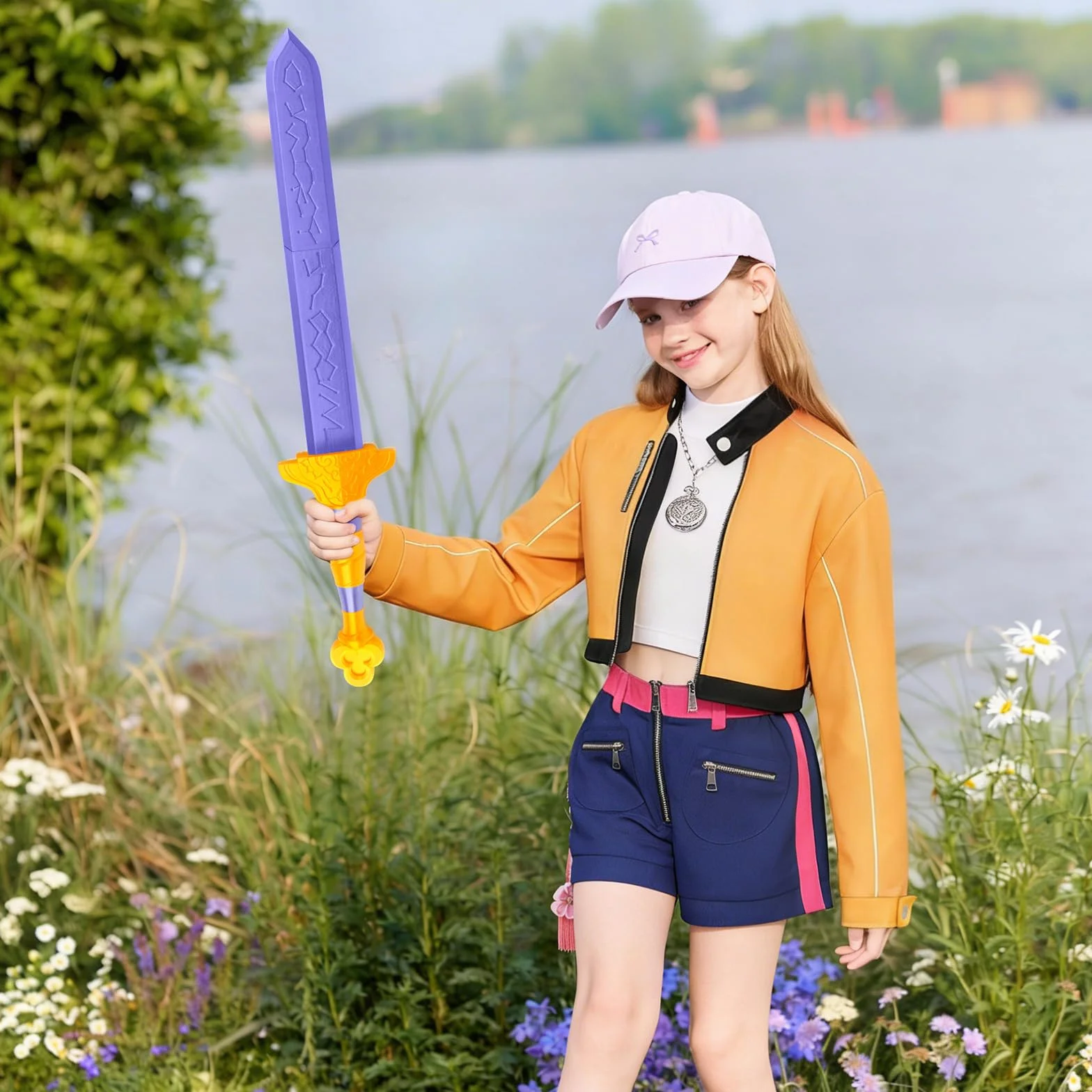 Épée de Cosplay 26cm Violet Accessoire Halloween Carnaval