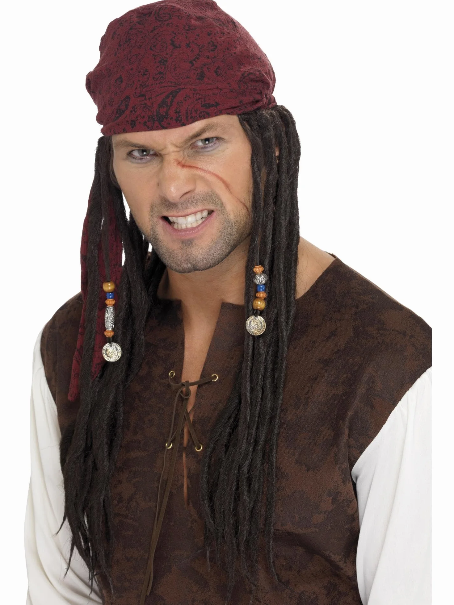Smiffys Foulard de pirate tresses Halloween