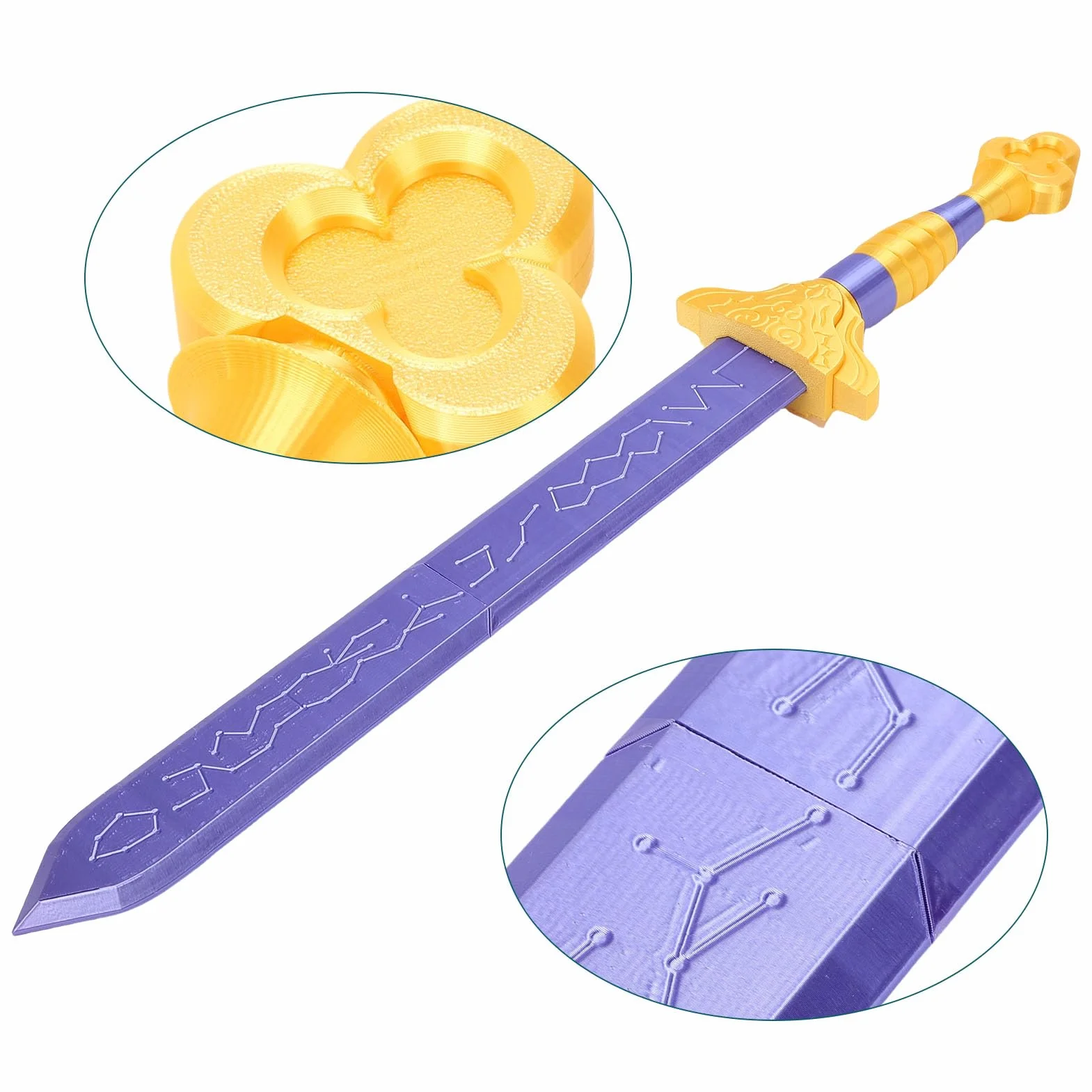 Épée Violette Cosplay Costume Prop Sword Halloween Collection Rumi Sword Replica