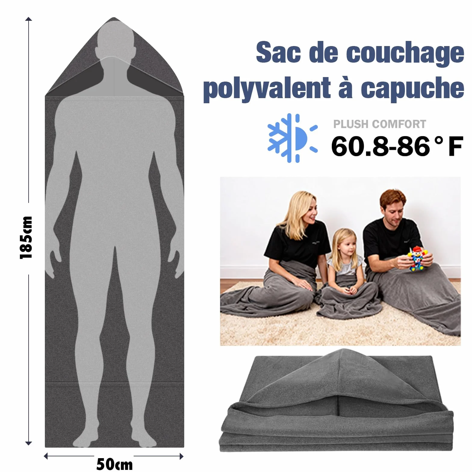 Cocon de Sommeil à Capuche Portable – Capsule de Détente pour Nuits Paisibles, Idéal Camping, Sieste & Maison