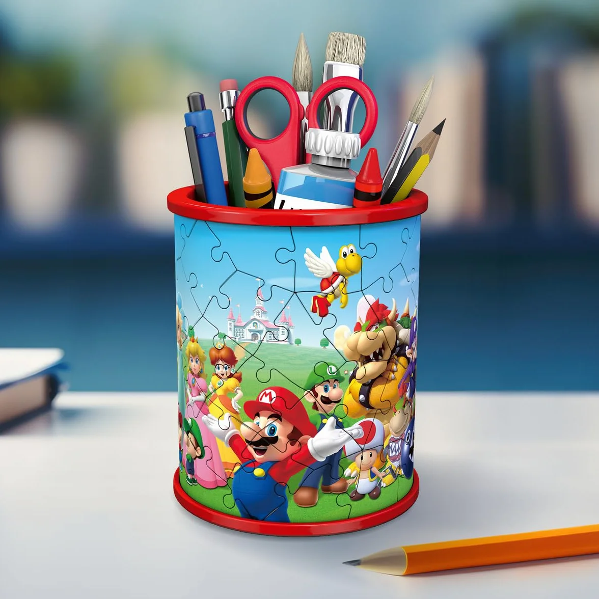 Ravensburger Puzzle 3D Pot à Crayons Super Mario 54 pièces numérotées 9,5 cm