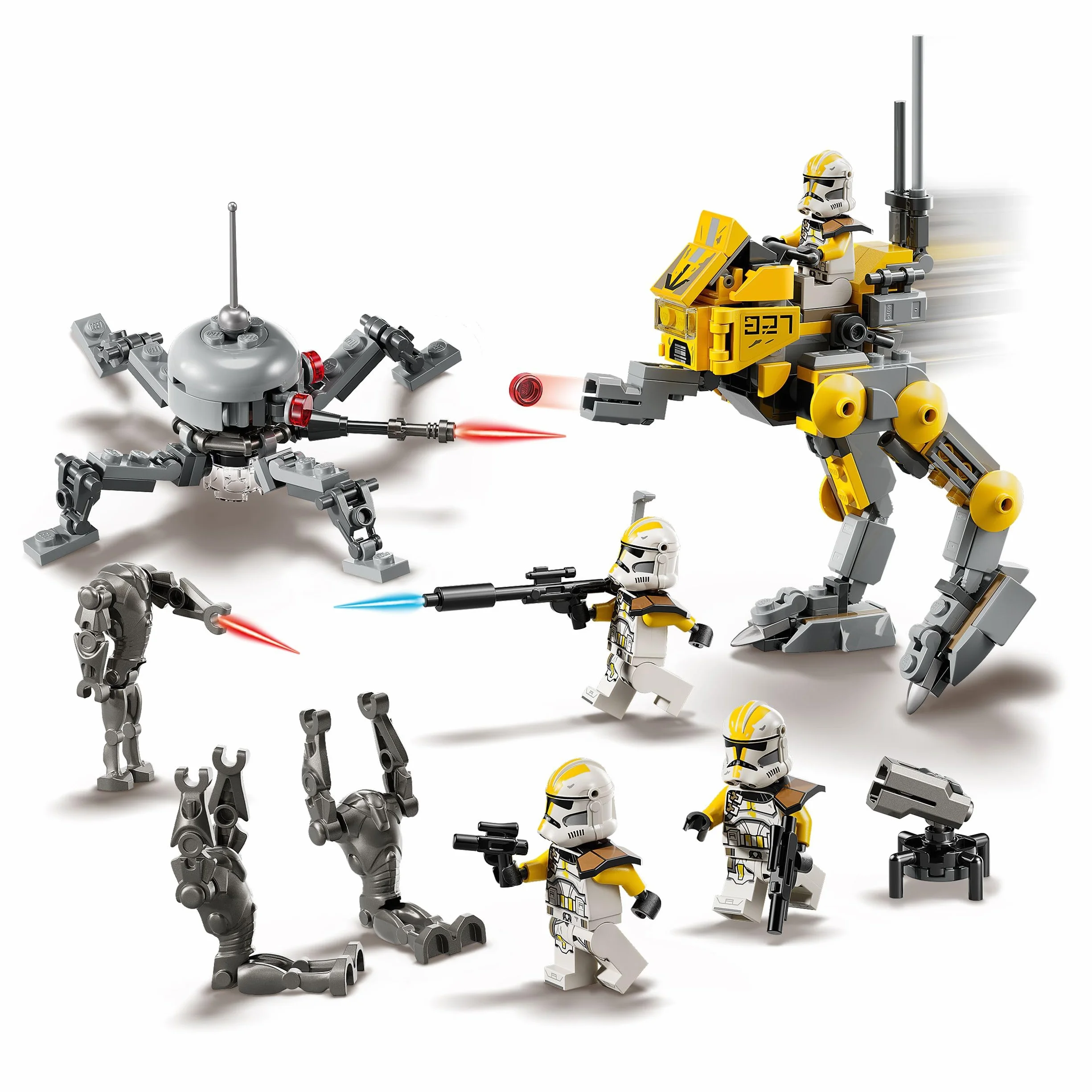 LEGO Star Wars 75431 La Revanche des Sith Pack de Combat du 327ème Corps d'Armée - 4 Minifigurines, 3 Droïdes de Combat & 1 AT-RT