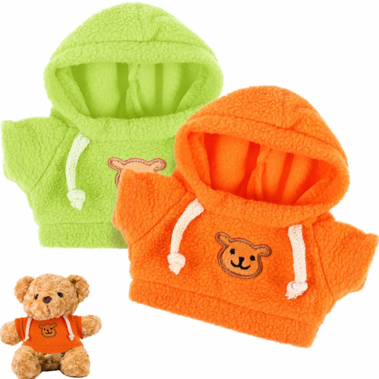 ERINGOGO Vêtements De Poupée Ours en Peluche 2 Pièces Sweat À Capuche Costume Accessoires