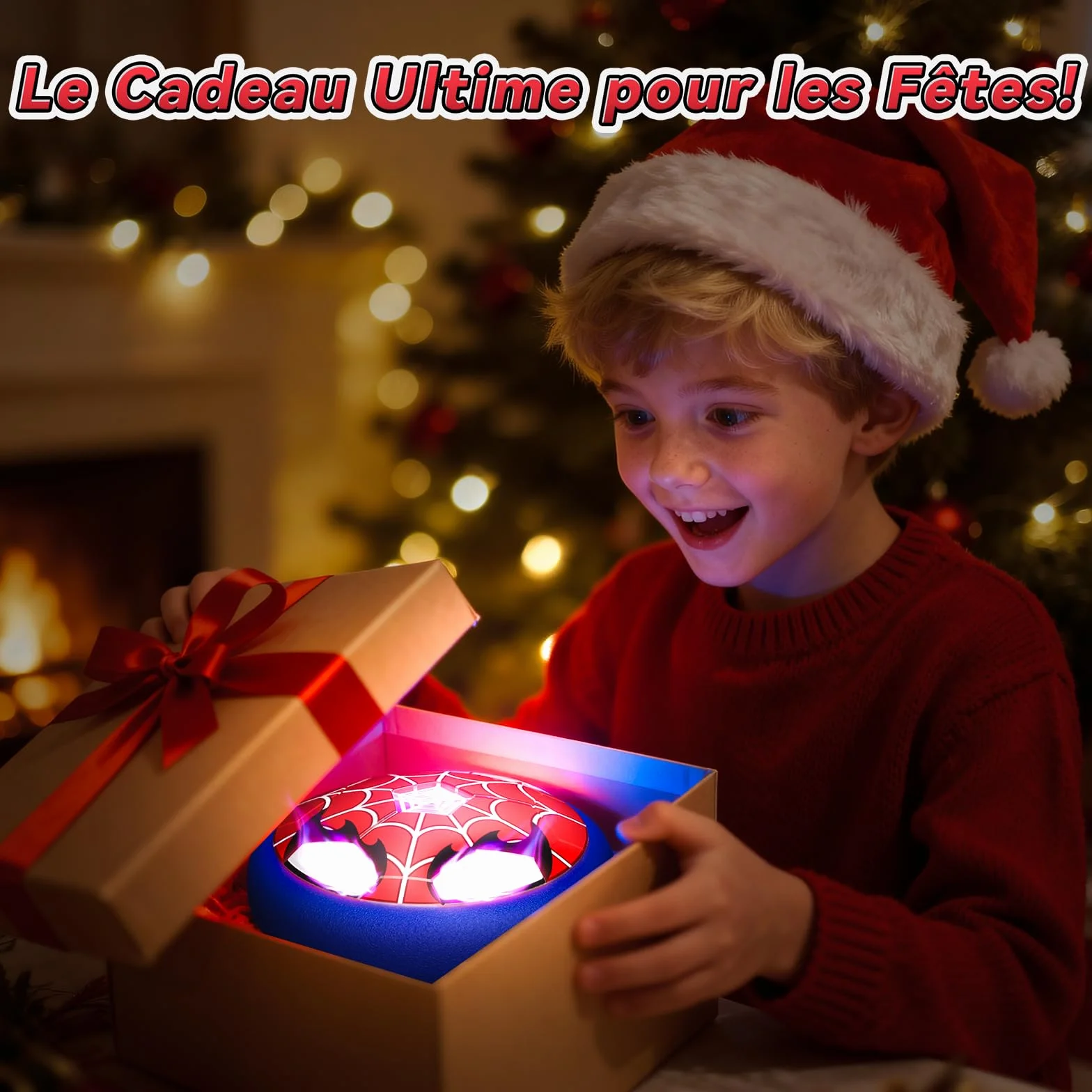 Ballon de Foot Lumineux avec Yeux Jouet Garcon 3-12 Ans Cadeau Jeux Exterieur Interieur