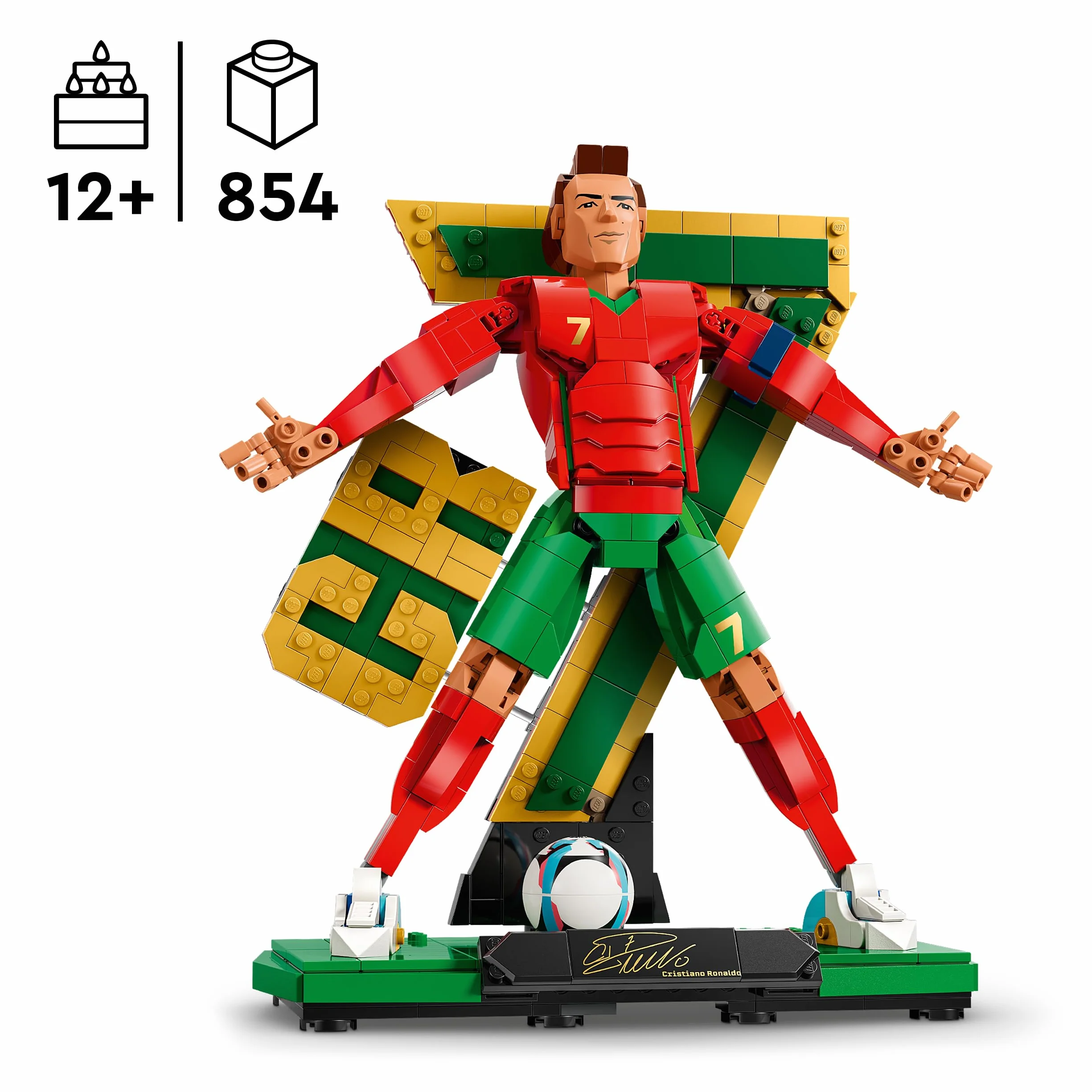 LEGO Editions Cristiano Ronaldo Figurine 3D Jeu Football 43016 Décoration Chambre Enfant Cadeau 12 Ans