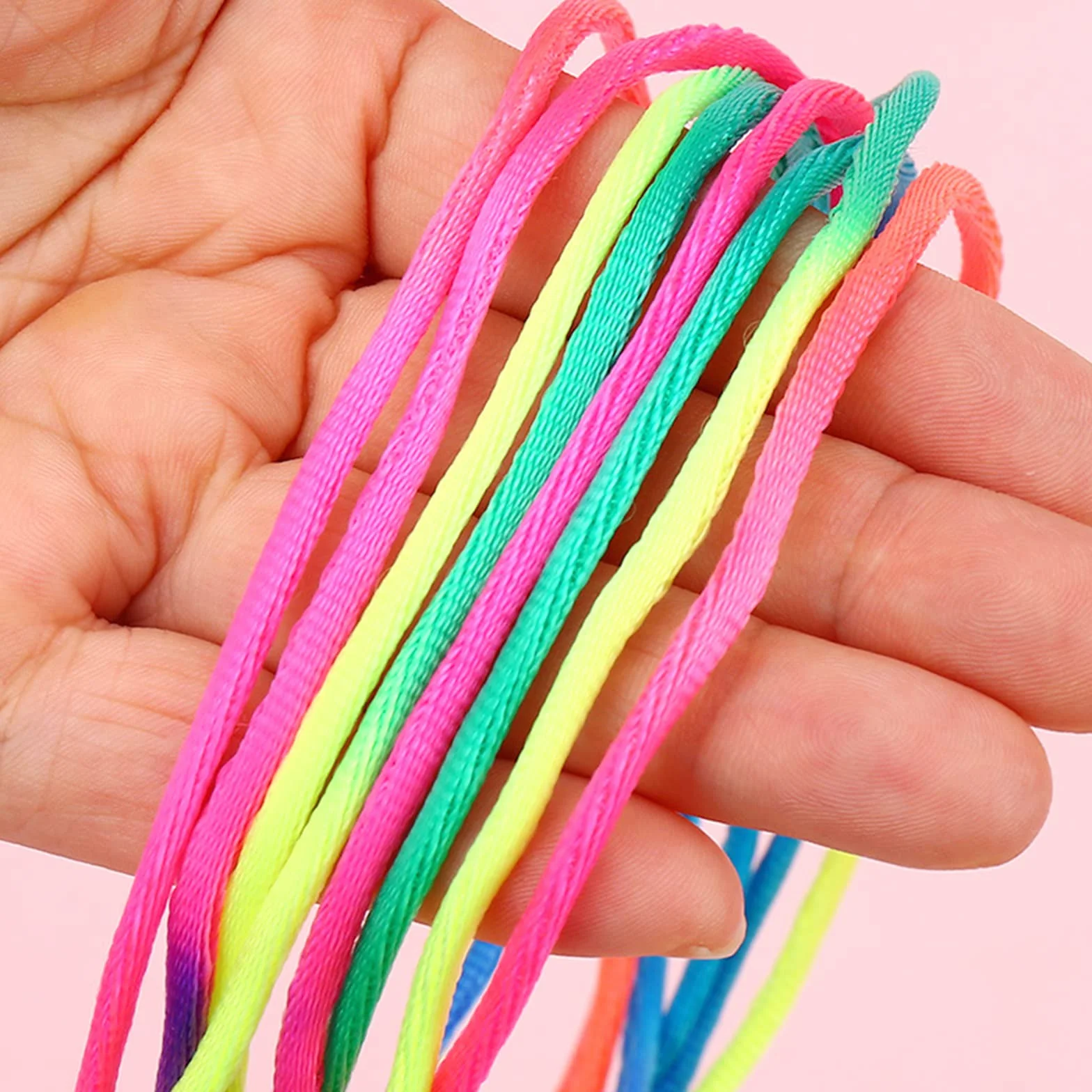 LABUYI Finger Twist String Game 160 cm Rainbow Rope Cats Cradle
