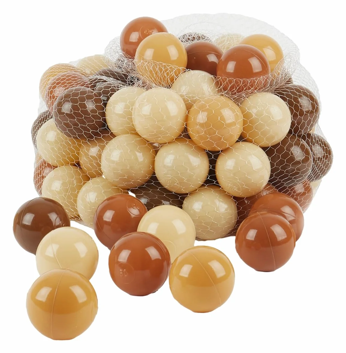 BIECO Balle pour Piscine à Balle Chocolat 100 Pièces 6 cm